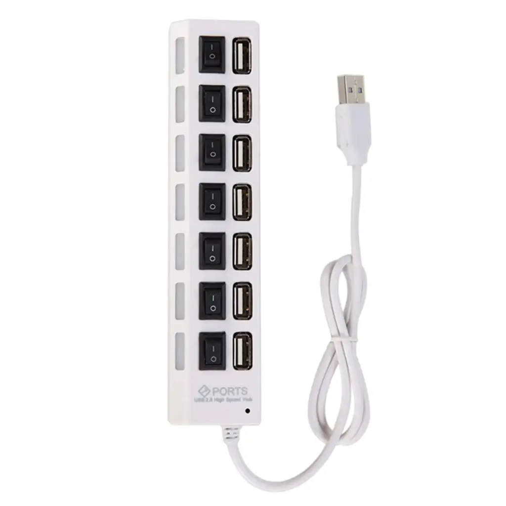 7-портовый USB-разветвитель порт able концентратор данных с индивидуальным