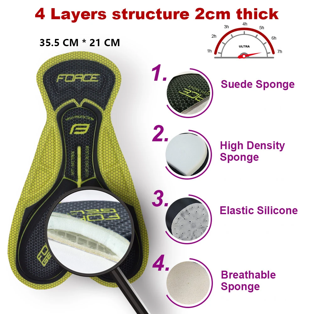 

Cycling Bib Shorts Men 3D Thick Gel Padded 6 Hours Ride Elastic Lycra Pro Team Bike Bibs Shorts Man Race Cycling Shorts