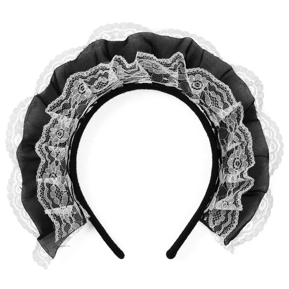 Повязка для волос женская с оборками Готическая Кружевная повязка на голову