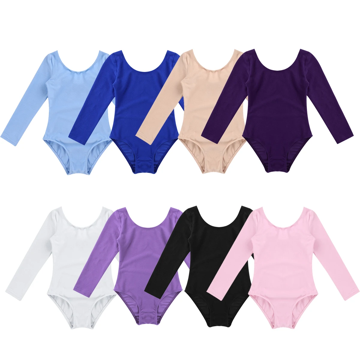 Children Girls Ballet Bodysuit Kids Dance Costumes Long Sleeve Gymnastics Turnpakje Leotard for Ballerina Ballet Tutu Dancewear