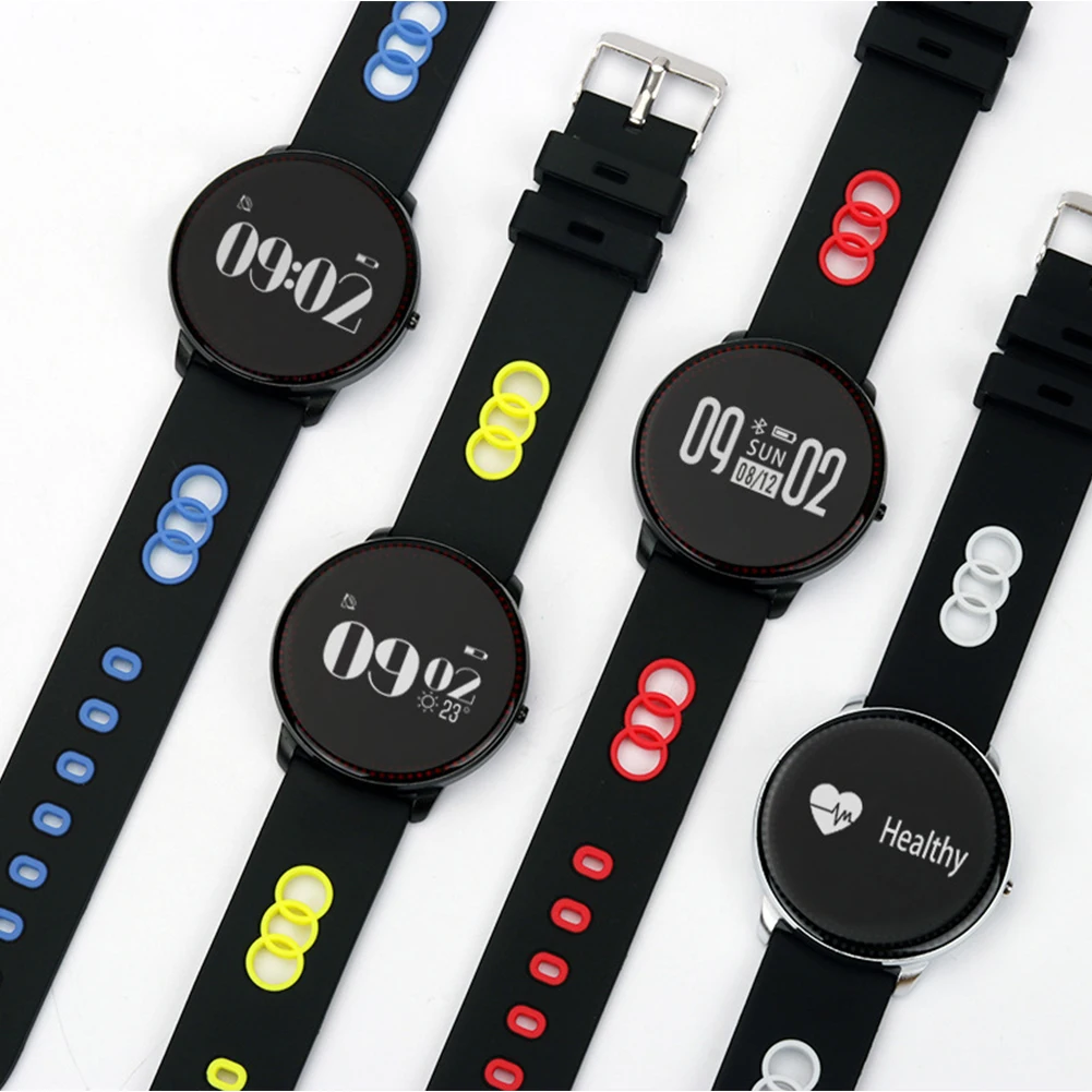 

Blood Pressure Anti Dust Call Color Display Adjustable Strap Calorie Electronic Activity Tracker Alarm Backlight Smart Watch