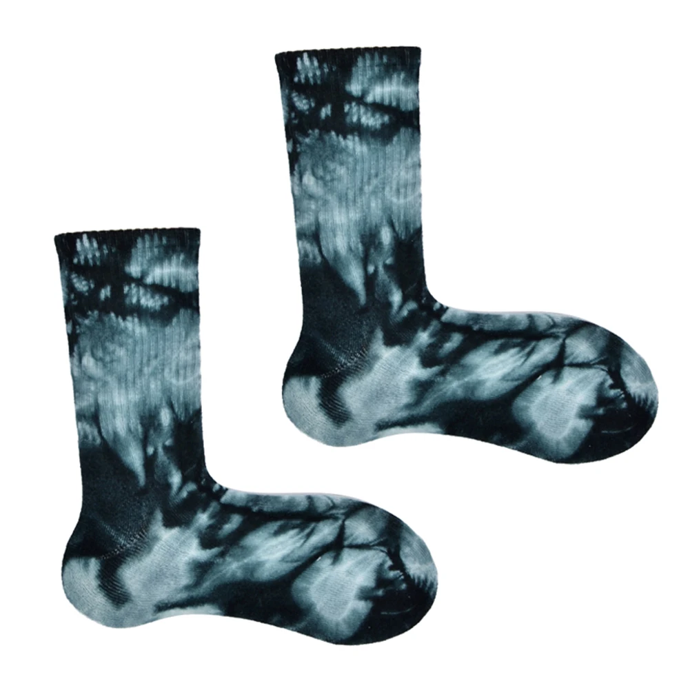 

Fashion Pure Cotton Unisex Tie-Dyed Breathable Skateboard Soft Middle Tube Socks