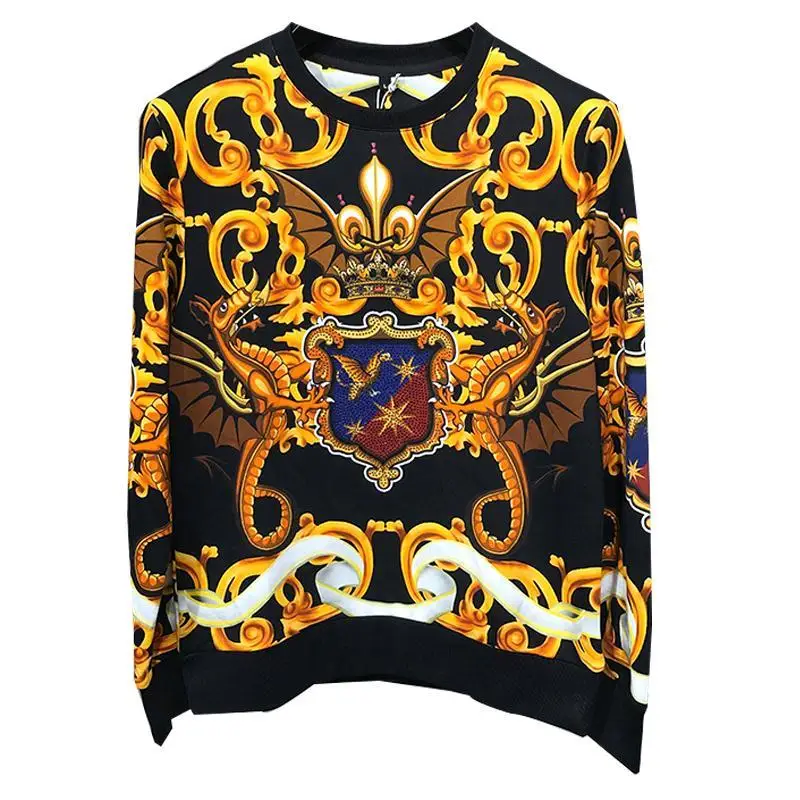 

Autumn New Design Personality High Quality Hoodie Men's WearFashion O-Neck Slim Sweatshirt