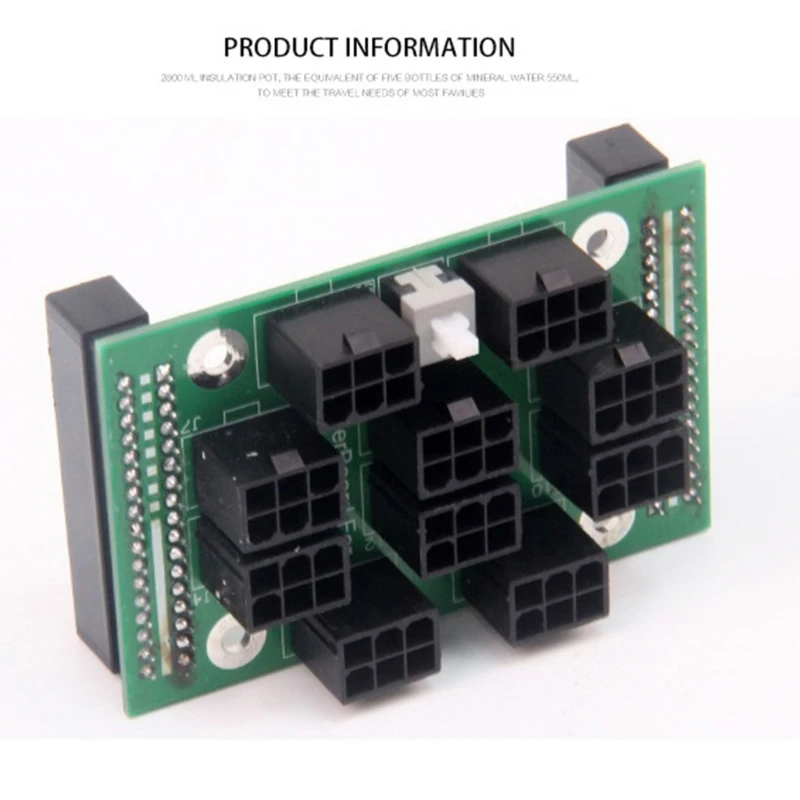 

Ethereum Mining Breakout Board Power Board 2 xPSU 10 x 6Pin for IBM X3650 Server Power Board Adapter
