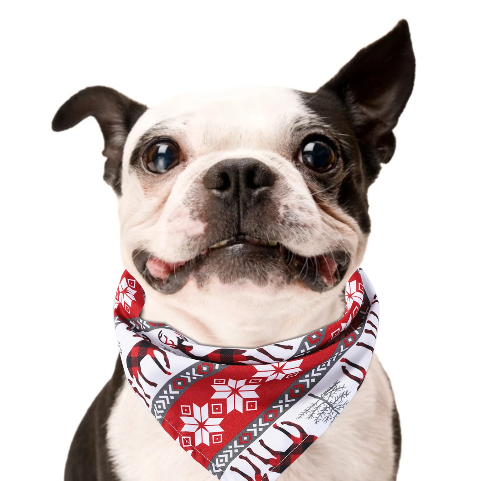 

Christmas Pet Dog Bandana Cotton Puppy Bandanas Bibs Adjustable Dog Cat Scarf Washable Pet Neckerchief Pet Saliva Towel
