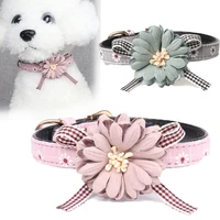 adjustable lovely cat puppy bowknot tie flower neck strap pet collar dog collar neck strap pet fashion cat accessories pet