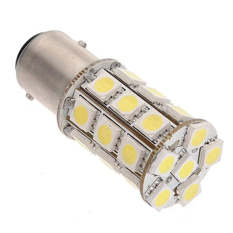 

4 шт. 1157 BAY15D P21/5 Вт 27 SMD 5050 автомобильный 12 В светодиодный задний тормозной светильник лампа белый