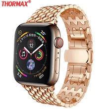 Ремешок из нержавеющей стали для Apple Watch 5/4 40 мм 44 золотистый
