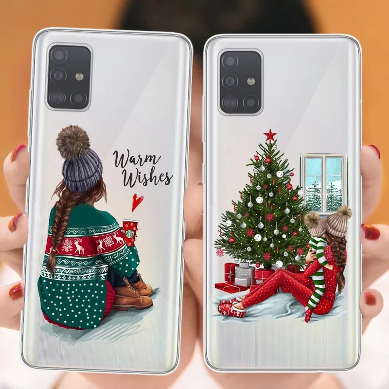 Мягкий чехол для телефона с Рождеством Деда Мороза девочек Samsungs Galaxys S20Ultra S7 Edeg S8 S9