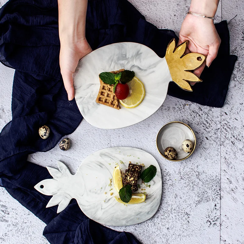 LEKOCH благодарность и отзывы керамическая тарелка с мраморным узором в