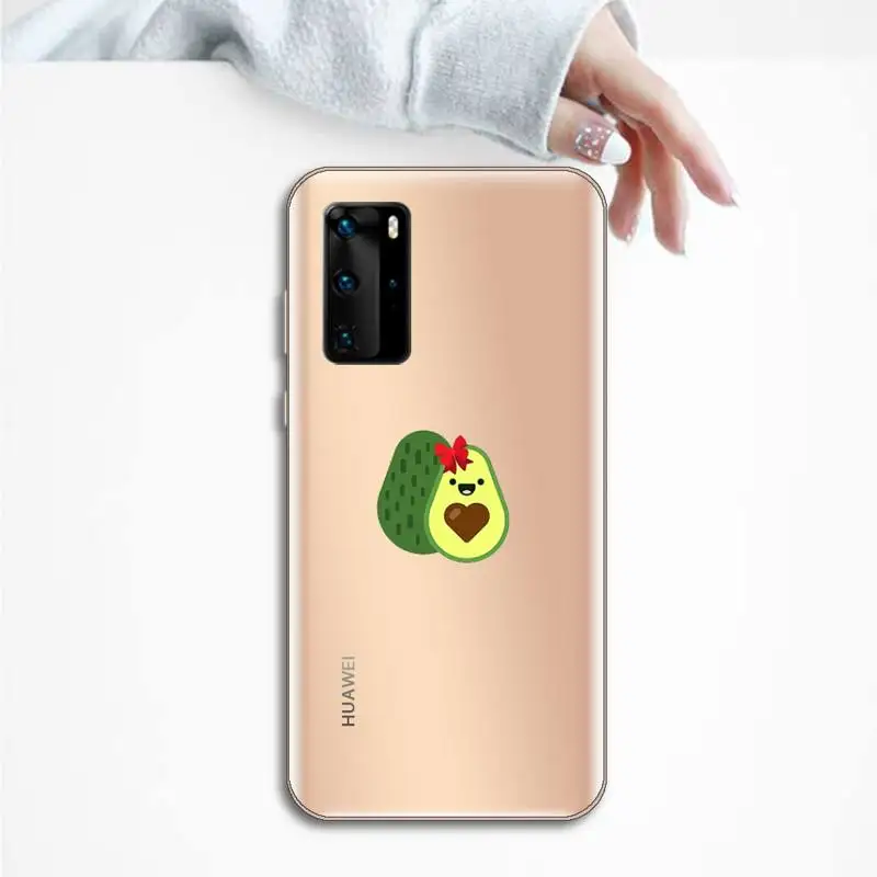 

Avocado Phone Case Transparent for Huawei P20 P30 P40 lite pro P smart 2019 honor 8x 10i