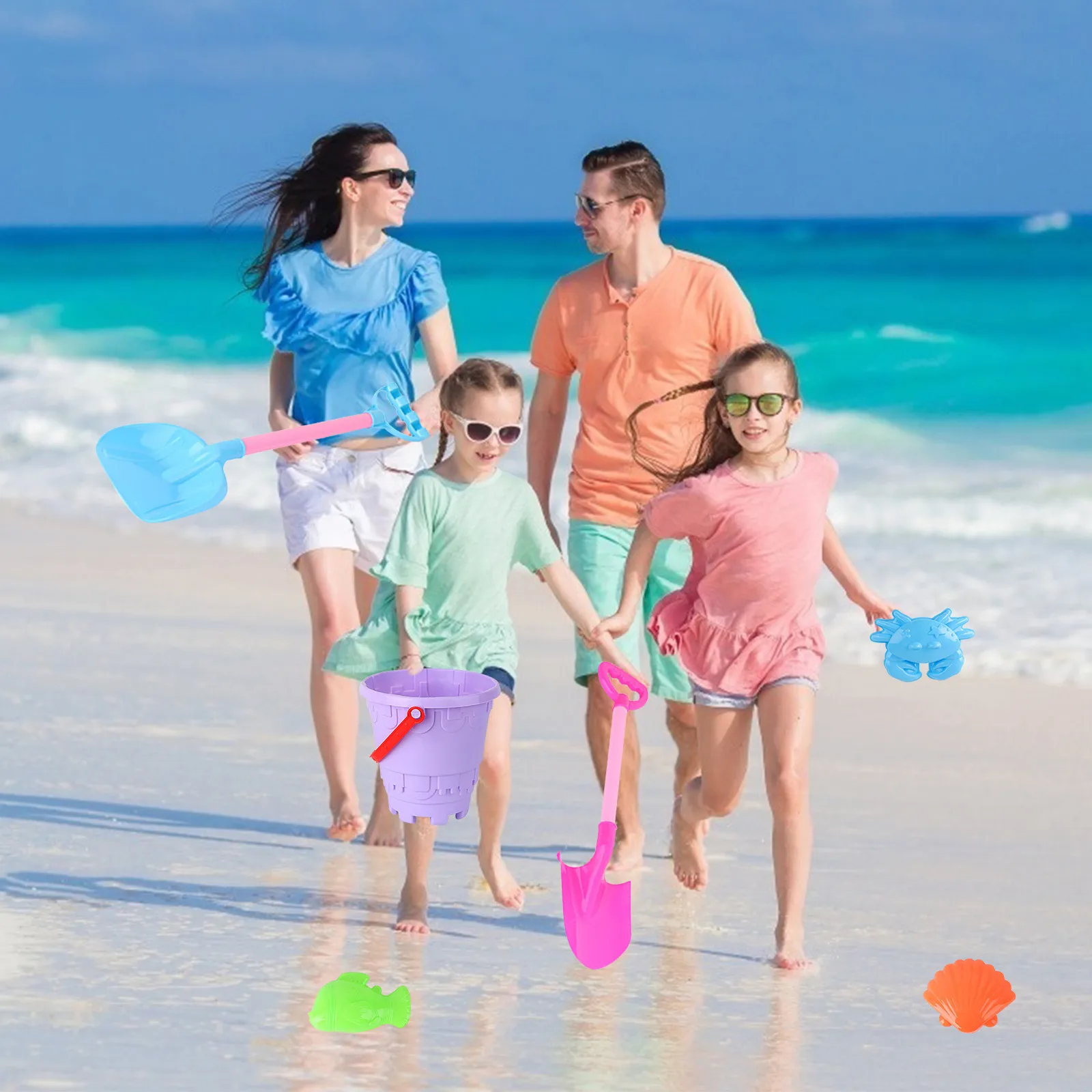 

TOY Life Sand Toys For Kids Sand Molds Beach Toys Includes Beach 6PC