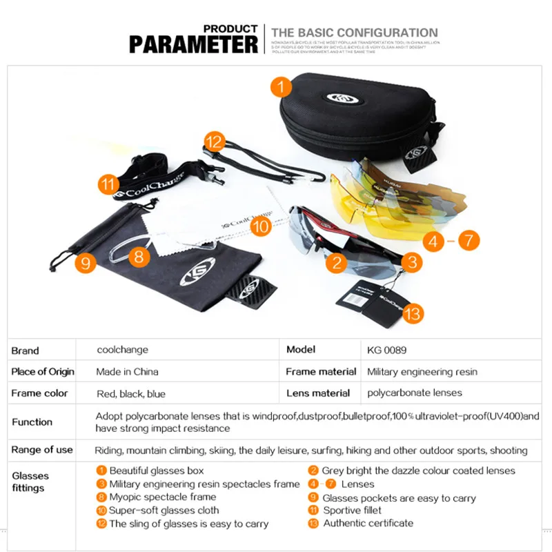 Поляризованные велосипедные очки без оправы солнцезащитные для велоспорта