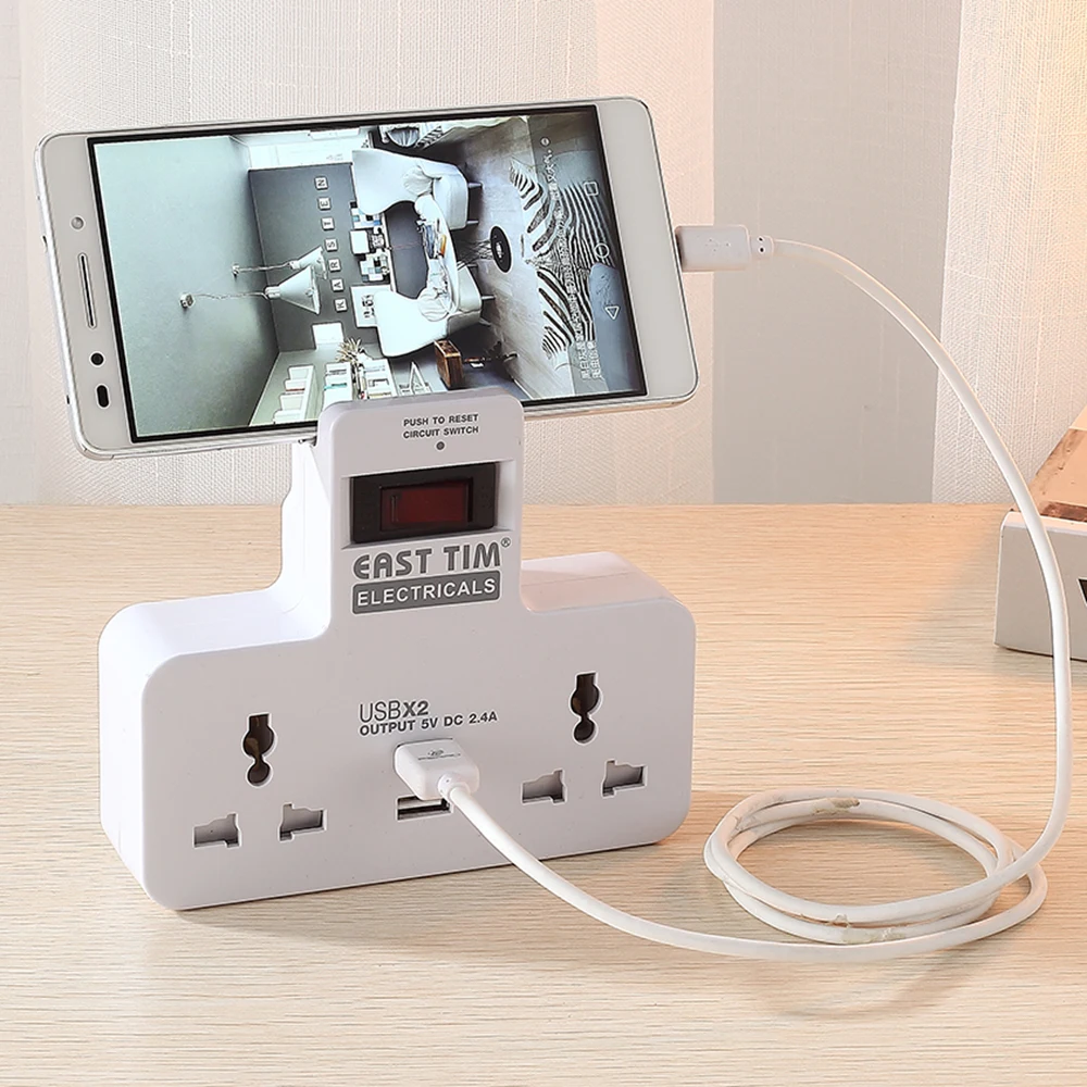 Универсальный удлинитель USB 2 4 А настенный адаптер британский конвертер для