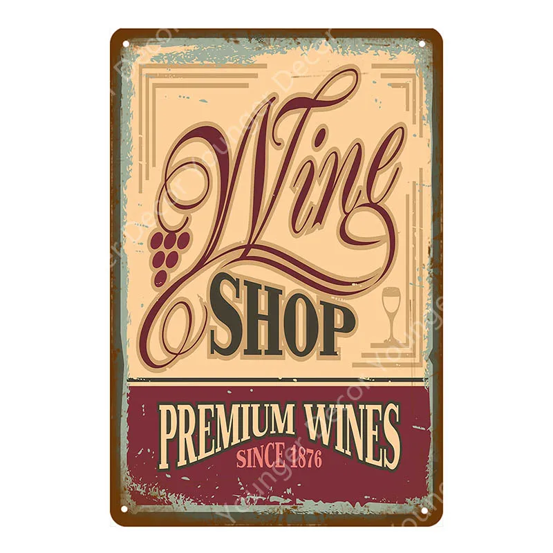 YD4216F Man Cave Drinks Beers Decoration Vintage Metal Tin Signs Gin Tonic Wine Plaque Shabby Chic Pub Bar Casino Poster Wall Art Decor - Цвет: YD4216F