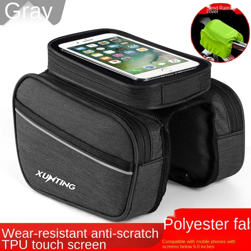 

Bicycle Bag Front Beam Bag Mountain Bike Mobile Phone Front Hanging Bicycle Saddle Storage Pannier Bag Cycling Fixture