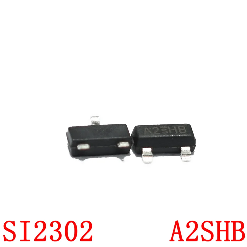 

50pcs/Lot SMD SOT23 SI2302 Silk screen A2SHB 2.5A/20V SOT-23 Transistor MOS Field effect tube Chip New Original In Stock