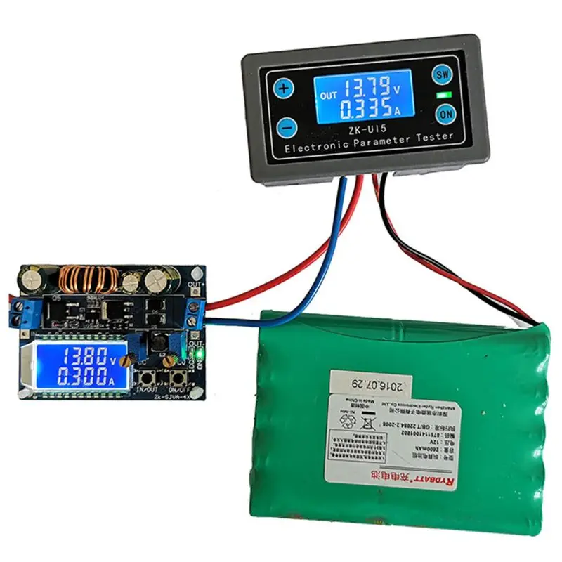 

DC5-38V Multifunction Voltmeter Ammeter Electronic Load Battery Monitor Tester A0KE