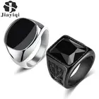 Мужское кольцо из титановой стали в стиле панк, водонепроницаемые украшения черный циркон, квадратное кольцо на палец, Свадебный, Рождественский подарок