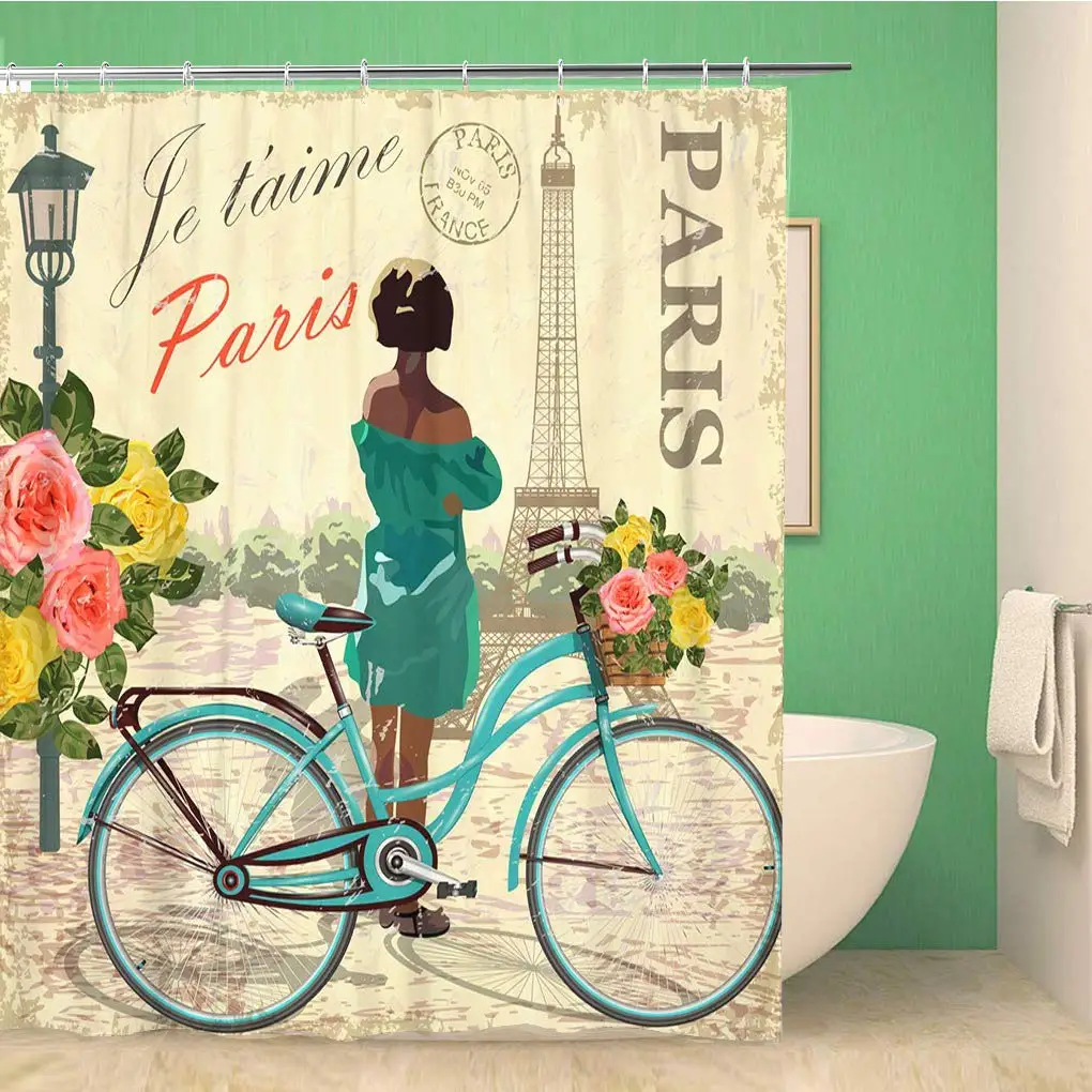 Винтажный плакат с изображением старого Парижа из полиэстера для путешествий