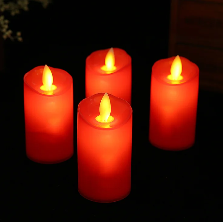 

Flameless LED Candle Lamp Swing Flame Yellow LED Candle Operated Night Lights Wedding Party Home Decoration