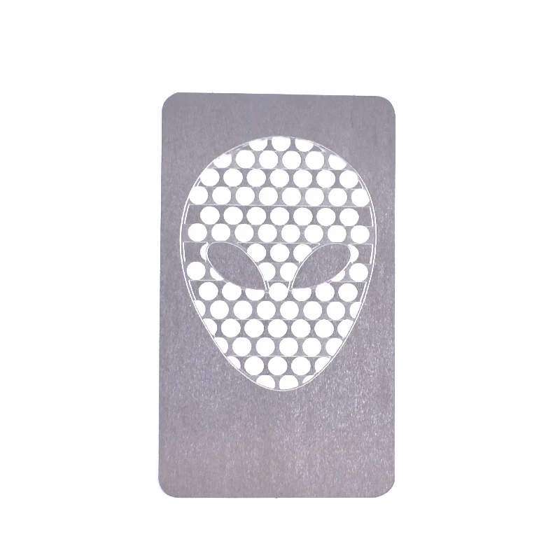 Tobacco Grinder Card Herb Weed Crusher Dry Herb Smoking Accessories Pocket Portable High Quality Stainless Steel - Color: 1pcs ET