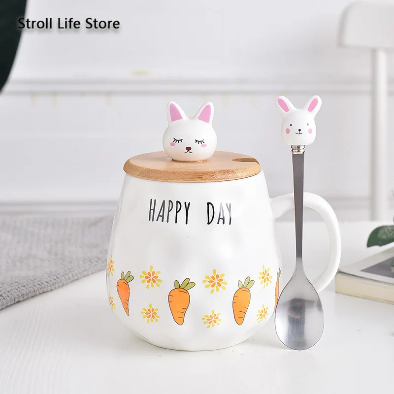 Креативная кружка для кофе с кроликом из мультфильма керамическая чашка воды