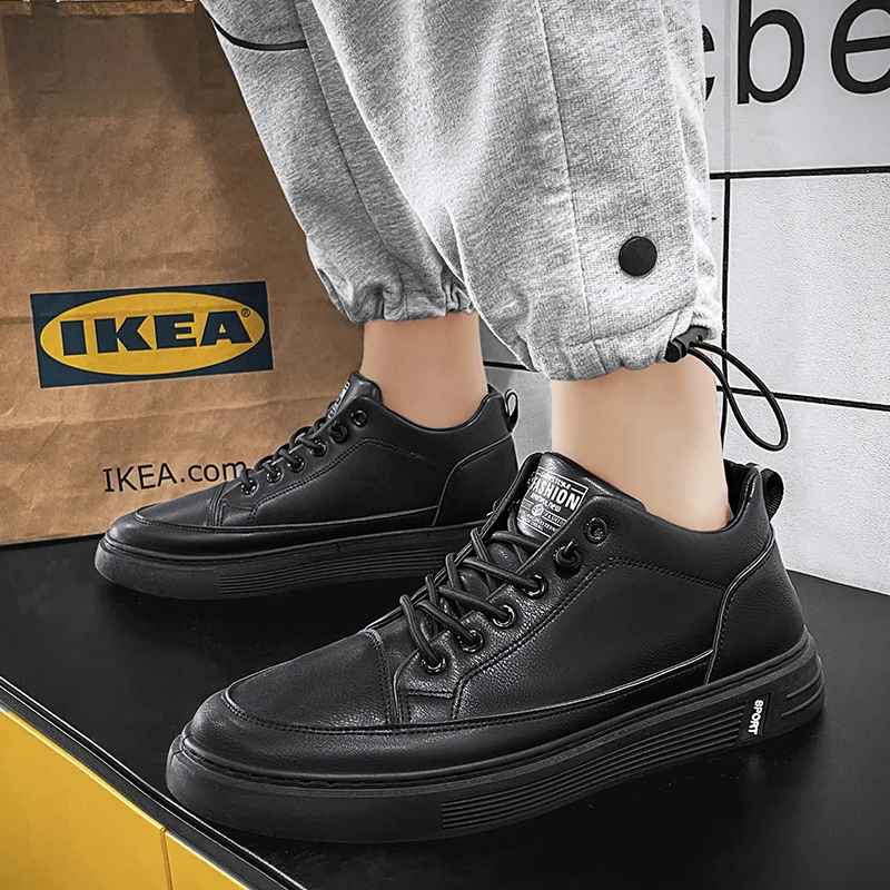 

Casual Sneakers for Men Tennis Breathable Solid Color Comfortable Fashion Autumn New Korean Style Walking White Men Shoes