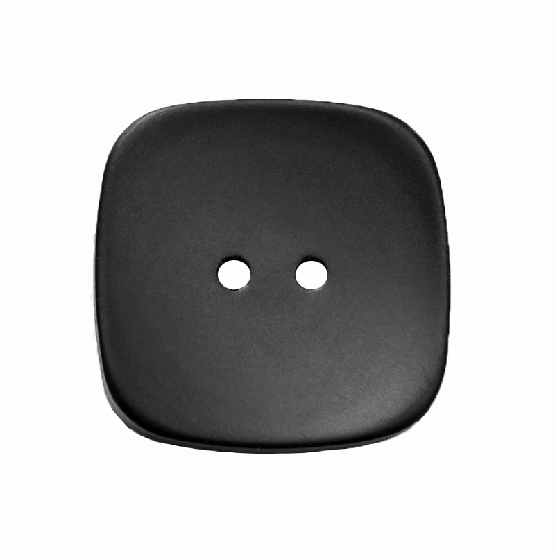 Черные пуговицы из смолы 6 шт. декоративные квадратные с 2 отверстиями для одежды