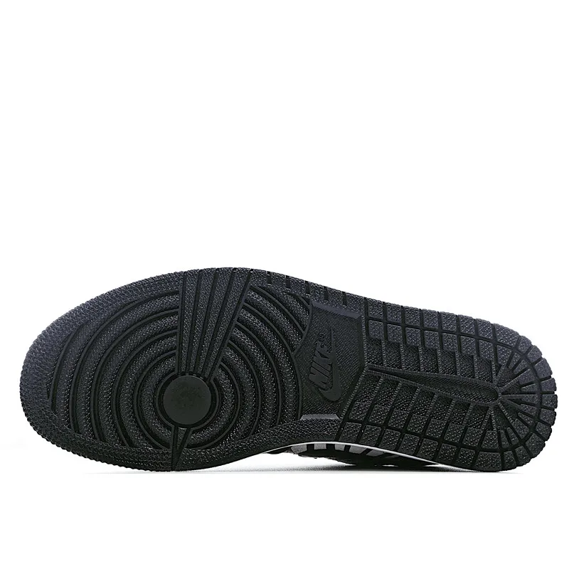 

NK Air AJ 1 LOW AJ1 black and white zebra turned fur Men and Women basketball comfortable shoes size 36-45 553560-057