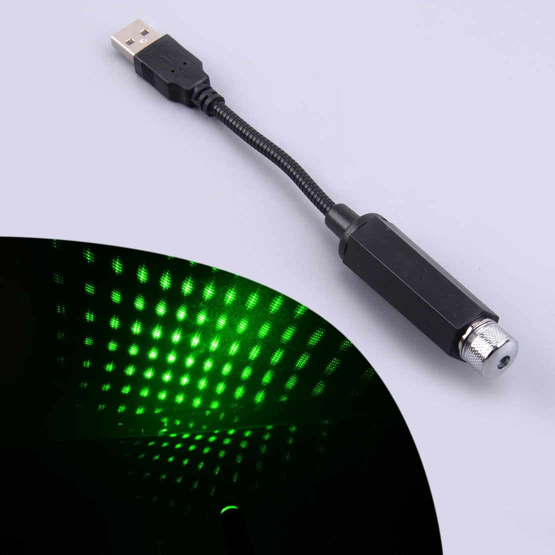 

Универсальный зеленый светодиодный USB-светильник на крышу автомобиля атмосфера галактика звезда ночник аксессуары 1 А 5 в 1 Вт