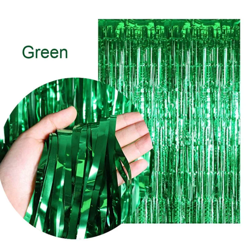 Шелковый фоновый занавес с кисточками золотой/серебристый 1/2/3/4 м