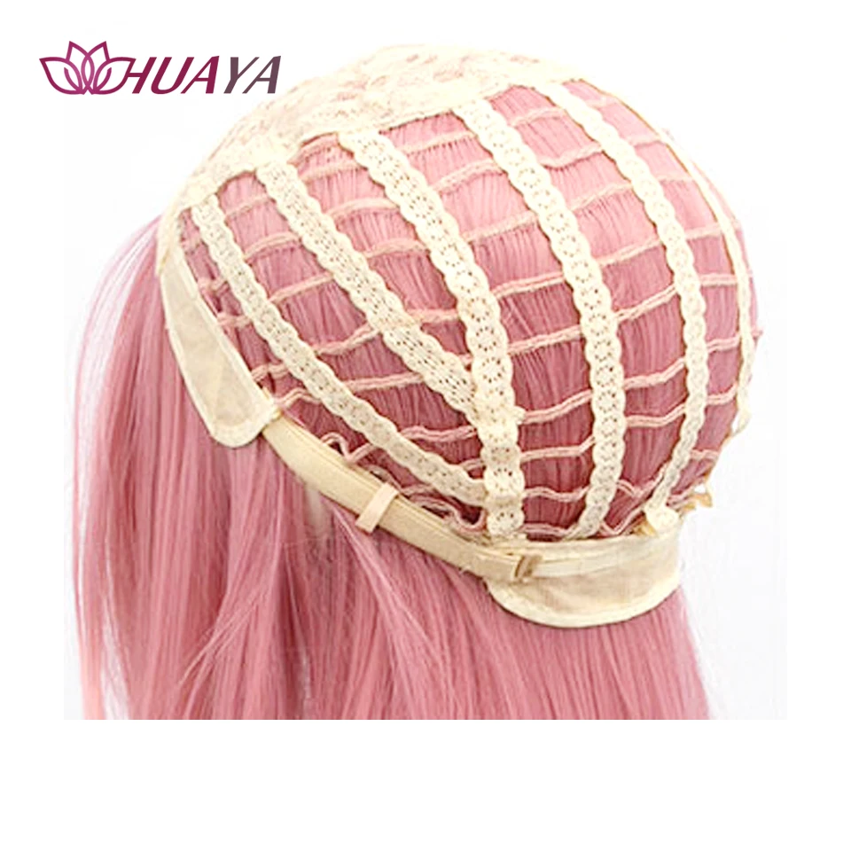 

HUAYA Short Pink Synthetic Wigs For Women/Men Heat Resistant Cosplay Wig with Bangs Mullet Fish Head Type Men Fake Hair