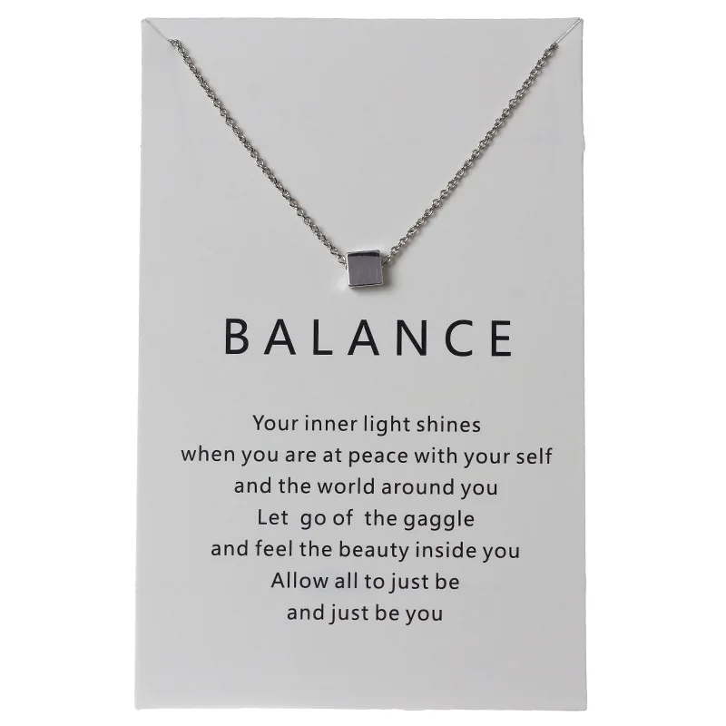 Женское Ожерелье с квадратной подвеской Ailodo золотистое/серебристое ожерелье в