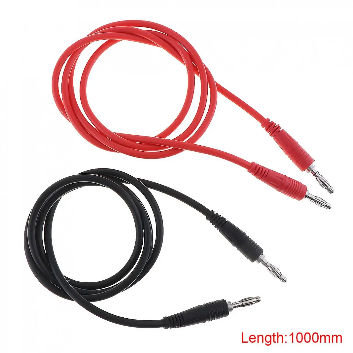 2pcs/lot 4mm Durable Banana Plug Cord to Test Hook Clip Probe Cable Lead Cable for Multimeter Test Equipment