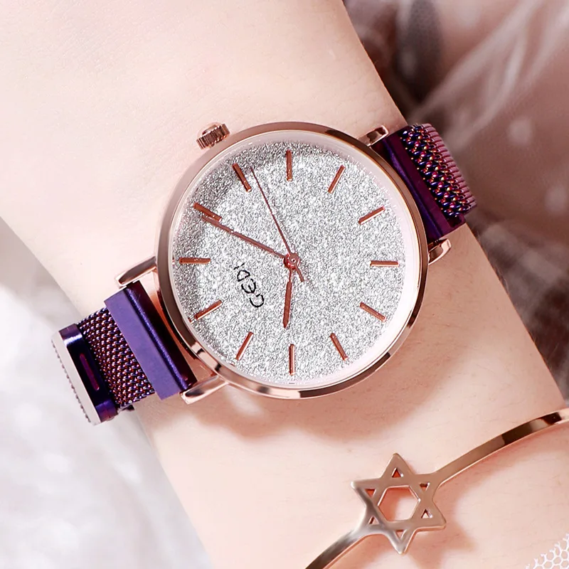 Женские наручные часы со стразами повседневные с бриллиантами супертонкие