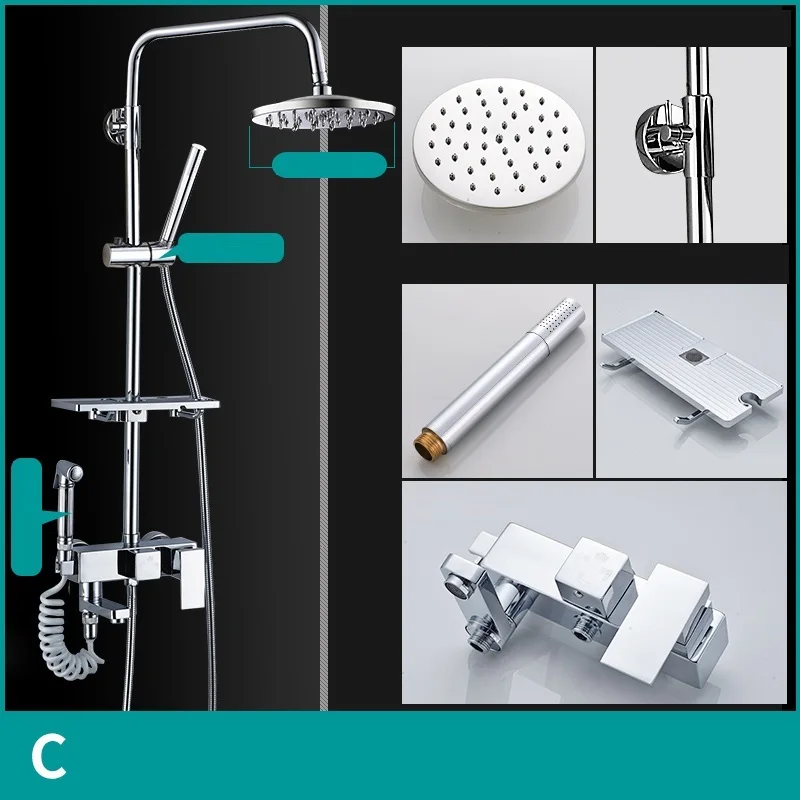 Lavabo Painel Regadera Electrica Piscina Conjunto Ducha Doucheset Prysznic Do Banheiro Eletrico Chuveiro Душевая система для