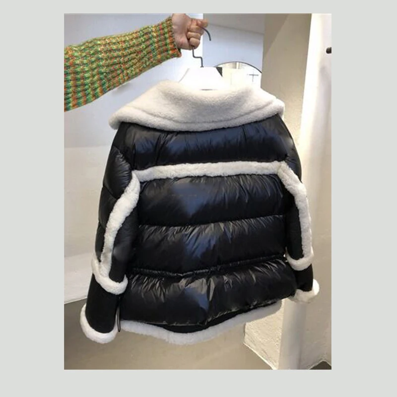 Парка женская с капюшоном зимняя свободная ярких цветов CEPRASK 2021 | Женская одежда