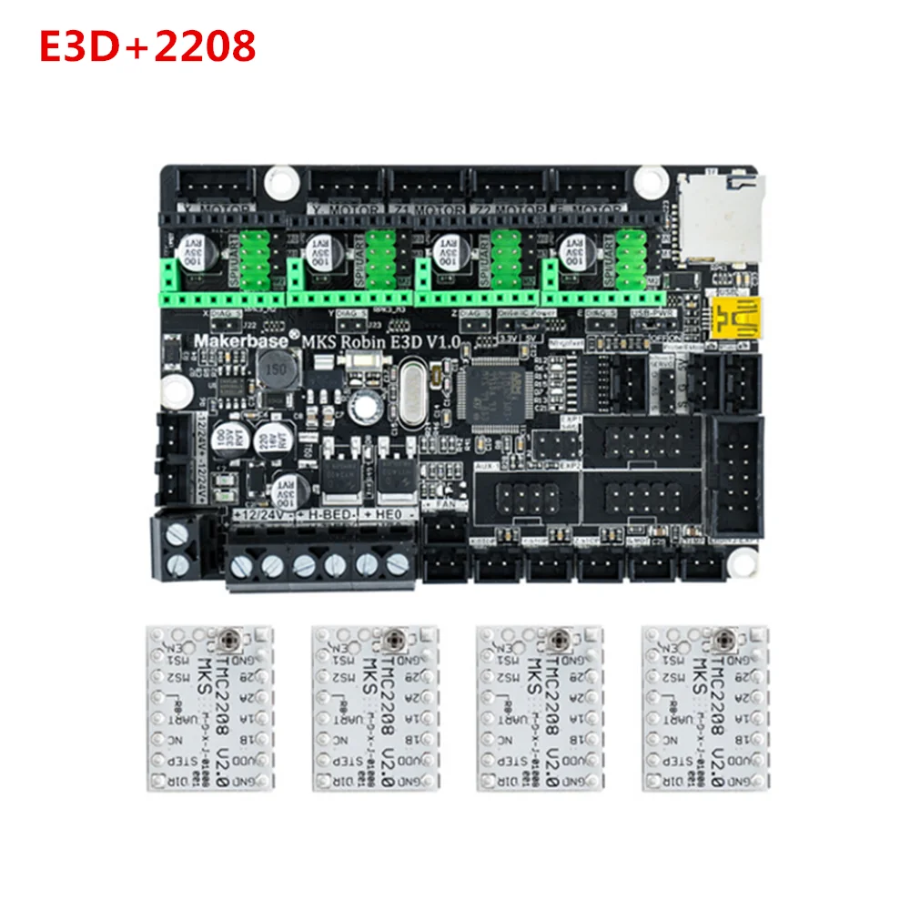 MKS Robin E3D motherboard Creality Ender 3 CR-10 upgrade parts 3D printer 32 bit control plate UART TMC2209 TMC2208 driver | Компьютеры и