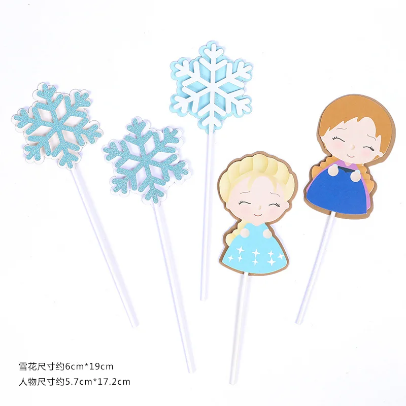 

2020 новый Снежинка Топпер для торта «С Днем Рождения» девушки день рождения кекс Топпер поставки для девочек день рождения украшения для тор...