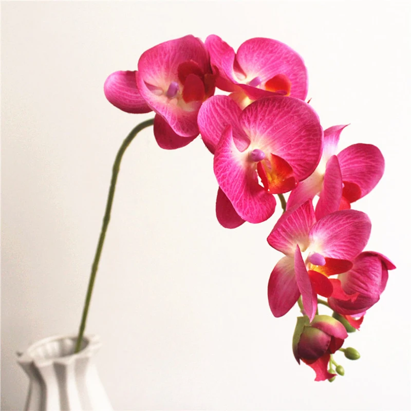 1 шт. Реалистичная искусственная Орхидея бабочка 7 головок поддельный цветок DIY