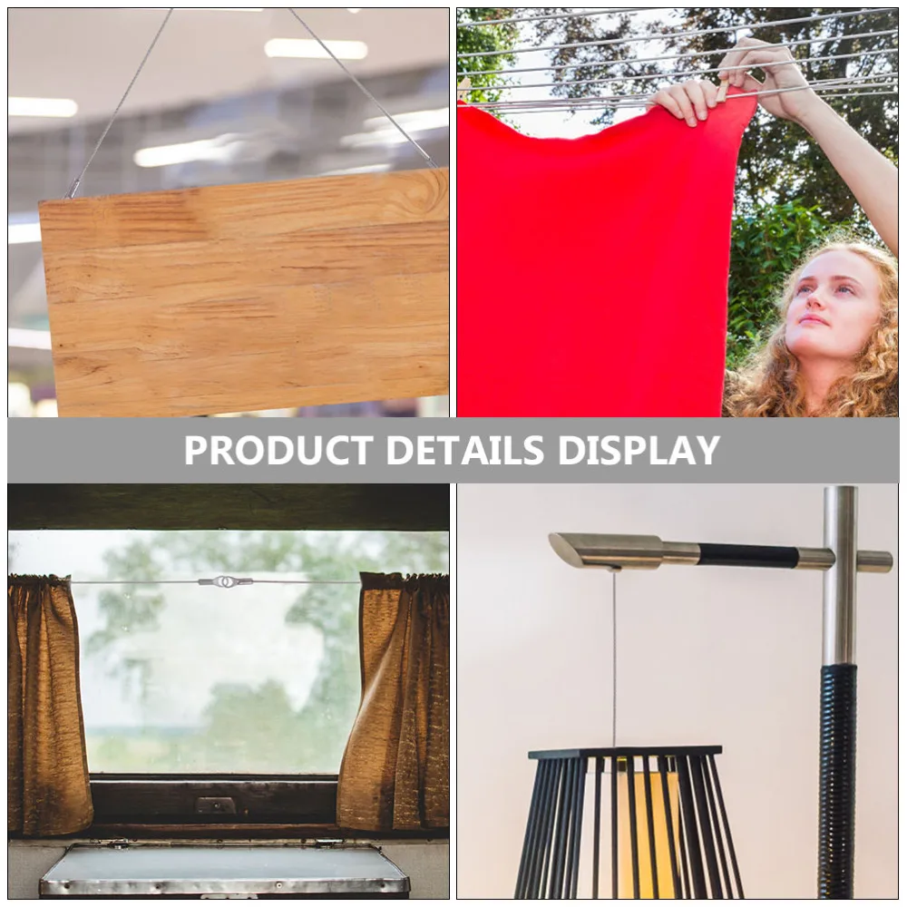 

6pcs Stainless Cabinet Restraint Cable Cupboard Hinge Flexible Braided Limiter