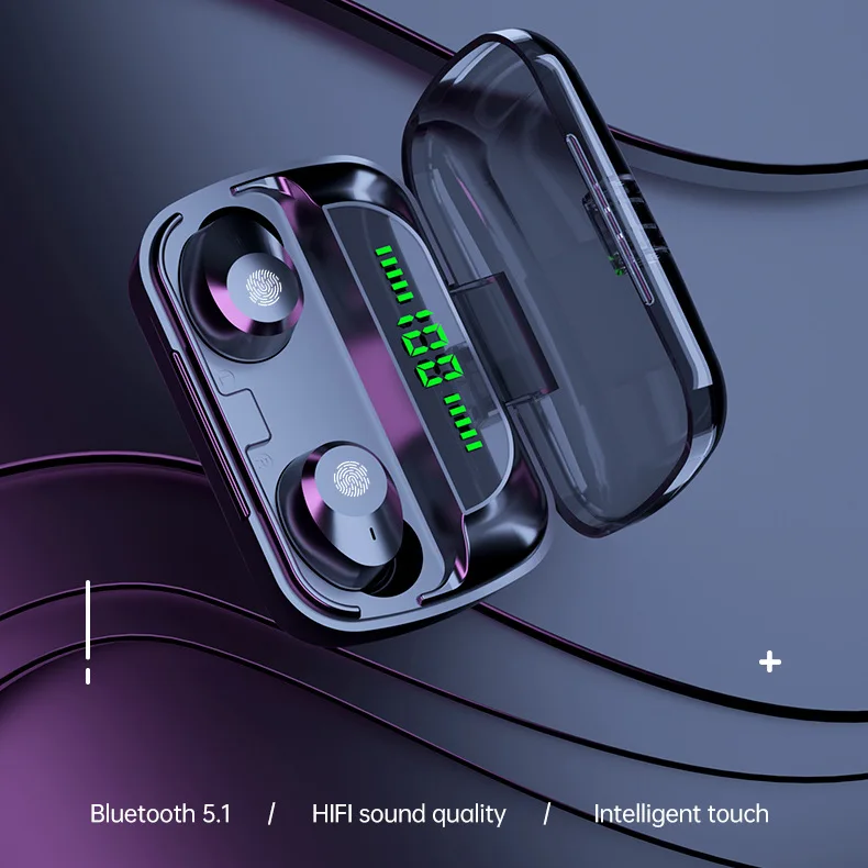 

New Cross-Border Private Model TWS Bluetooth Headset Wireless Binaural Sports Mini Waterproof OEM in-Ear 5.1