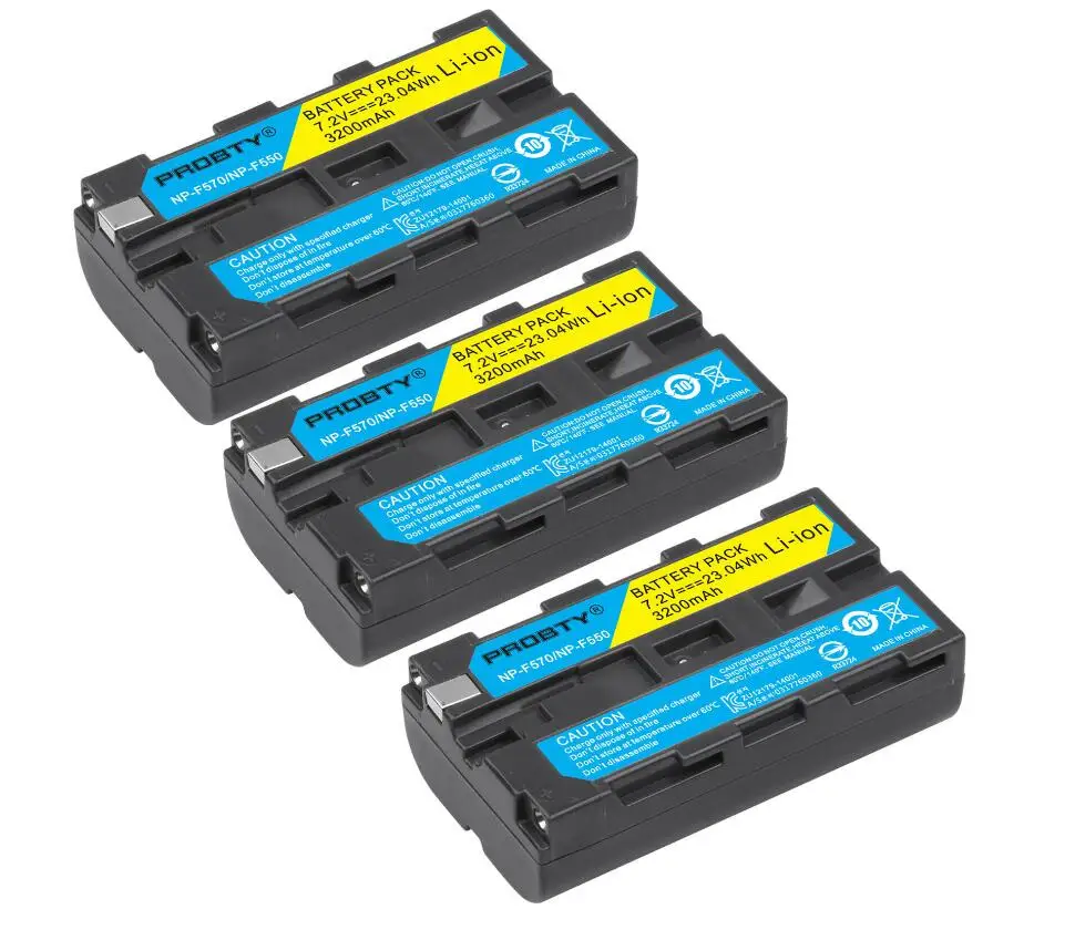 NP-F330 NP-F550 Батарея& Зарядное устройство для sony NP-F570 NP-F750 NP-F960 F970 F770 - Цвет: 3 Pcs Battery
