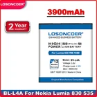 LOSONCOER 3900mAh BV-L4A для Nokia Lumia 830 Lumia 535 RM-984 RM-1090 BV L4A BVL4A RM-1089 аккумулятор