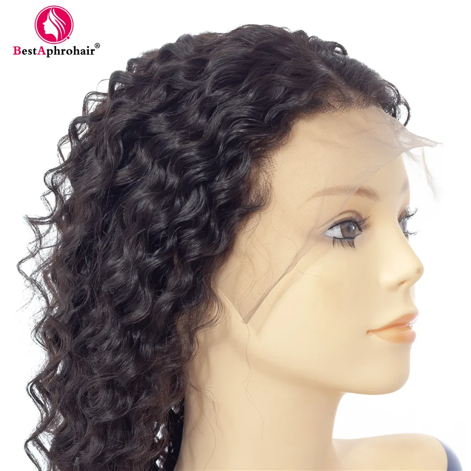 

Aphro 13×4 Kinky Curly Lace Front Human Hair Wigs Peruvian Wig Remy Human Wigs Pre Plucked With Baby Hair Middle Ratio