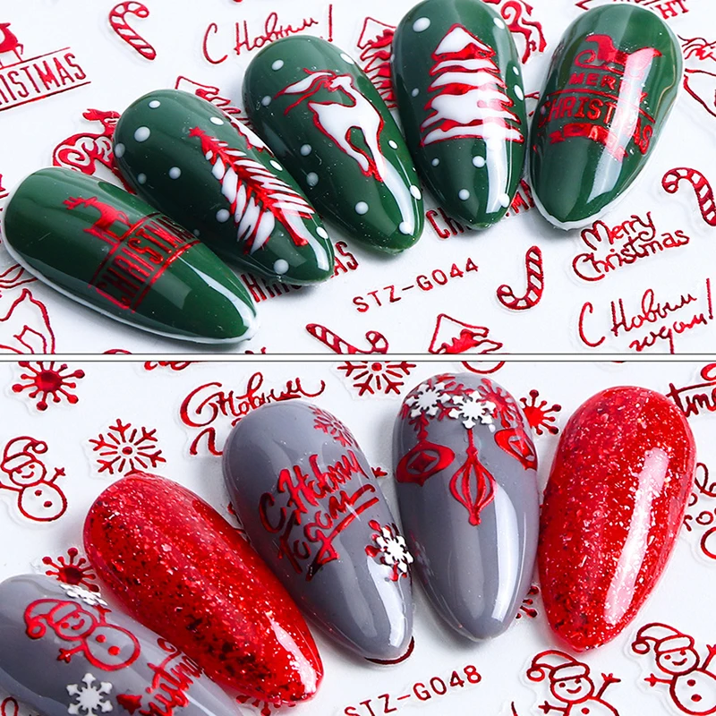 1 лист стикеры 3D на ногти Nail Art по индивидуальному заказу Рождественская тема