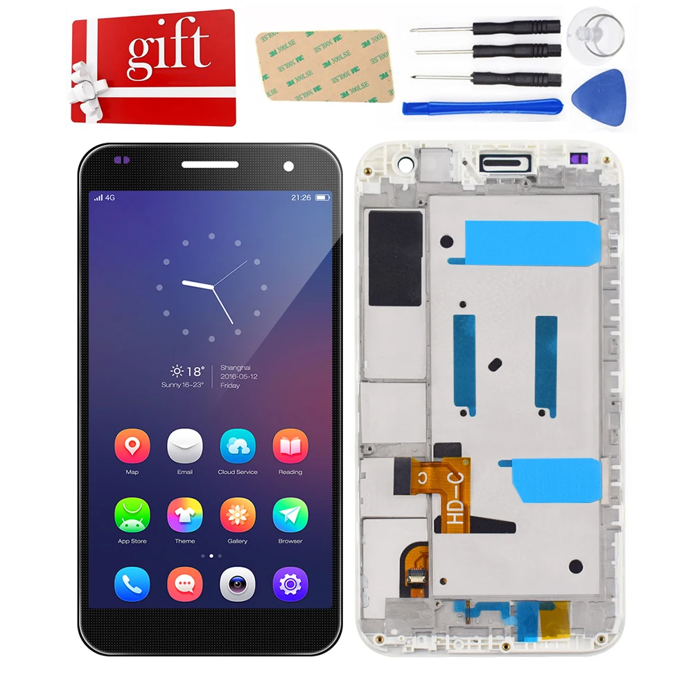 ЖК дисплей для Huawei Ascend G7 L01 L03/TL00/UL10/UL20 кодирующий преобразователь сенсорного