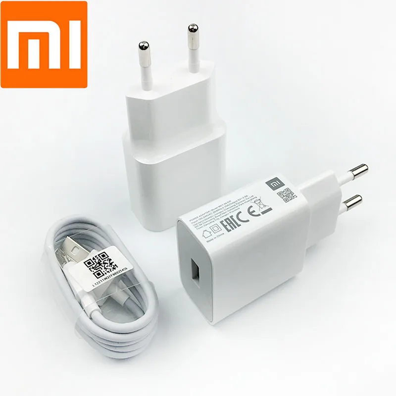Xiaomi 10W быстрое зарядное устройство 5V2A ЕС вилка зарядный адаптер кабель Micro-USB для Redmi Note 2 3 4 5 plus pro 4X 5a 4a S2 3