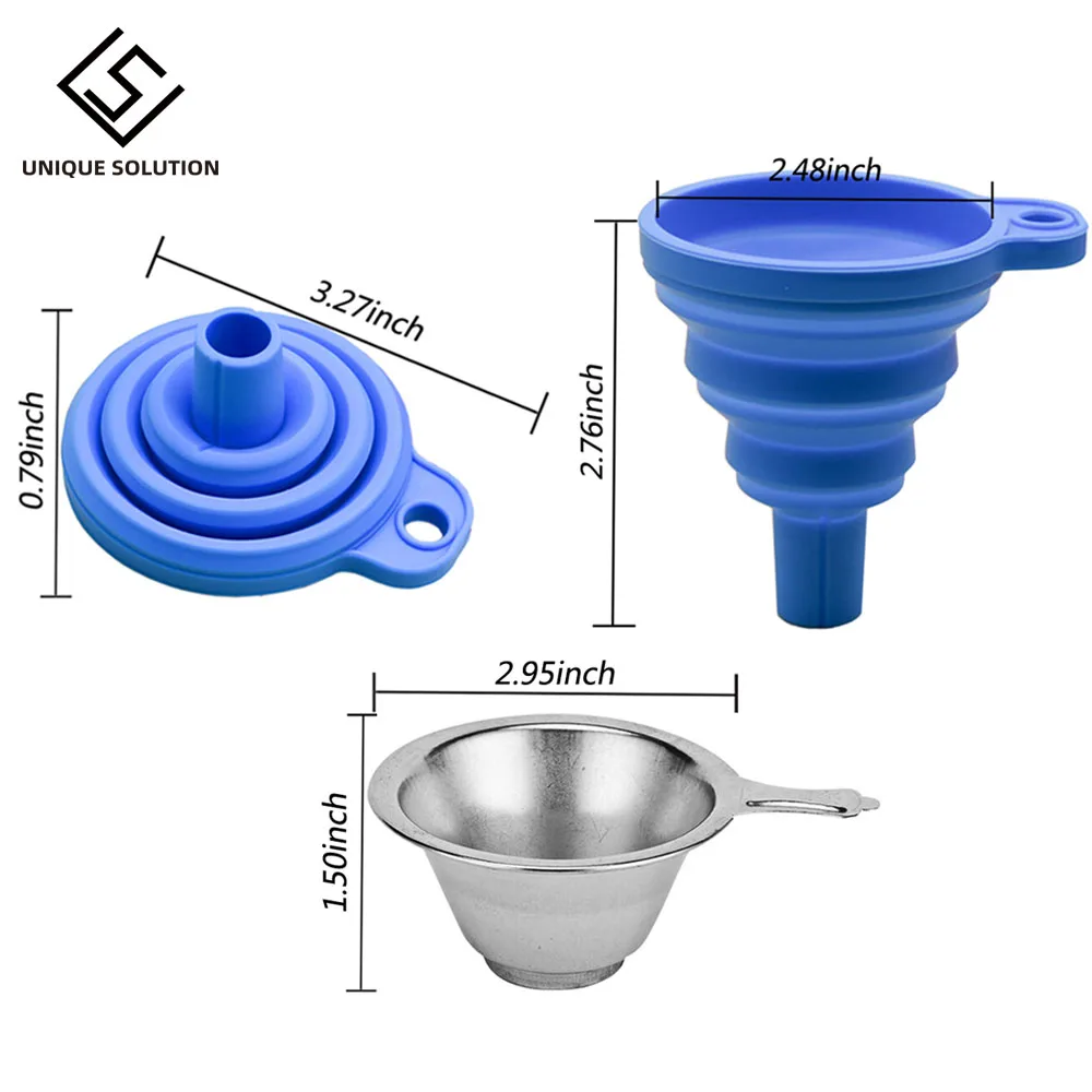 Металлическая УФ-смола фильтр стакан + силиконовая воронка Одноразовые